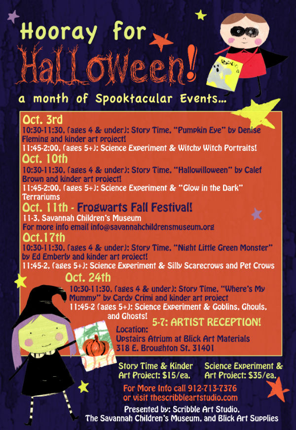 Southern Mamas » Blog Archive » Halloween story time, art workshops &  science projects, Savannah